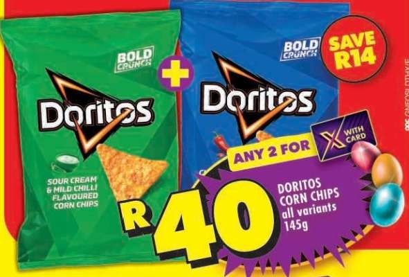 DORITOS CORN CHIPS all variants 145g