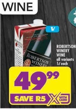 Robertson Winery Wine