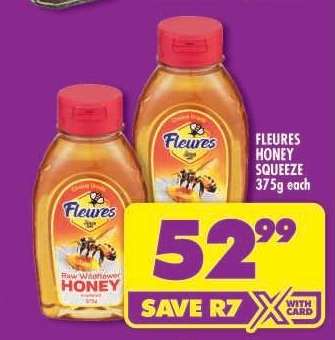 Fleures Honey Squeeze 375g