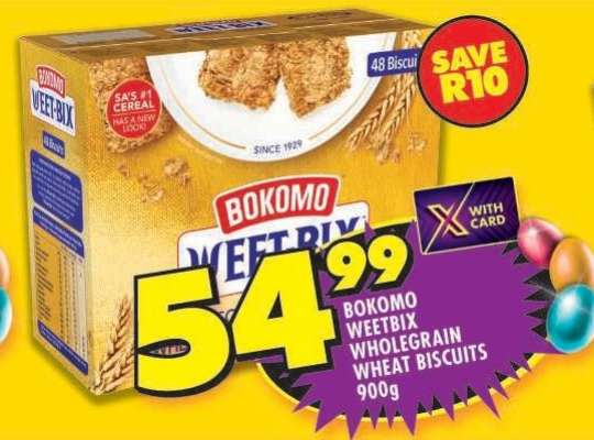 Bokomo Weetbix Wholegrain Wheat Biscuits 900g