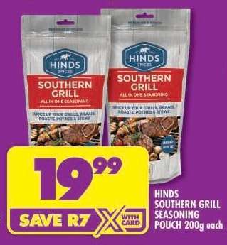 Hinds Southern Grill Seasoning Pouch 200g