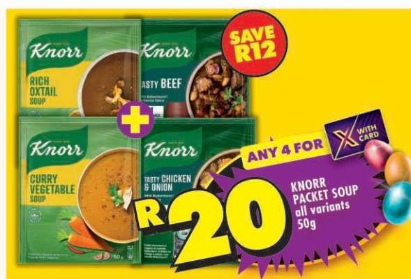 KNORR PACKET SOUP all variants 50g