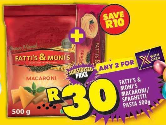 Fatti's & Moni's Macaroni/Spaghetti Pasta 500g
