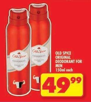 OLD SPICE ORIGINAL DEODORANT FOR MEN