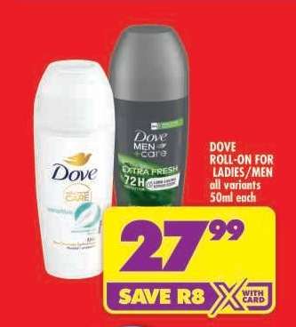 Dove Roll-On for Ladies/Men