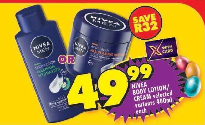 NIVEA BODY LOTION/CREAM selected variants 400ml each