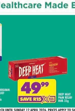 DEEP HEAT PAIN RELIEF RUB 35g