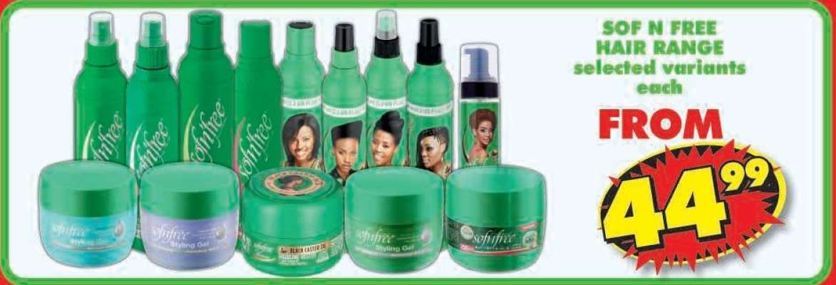 SOF N FREE HAIR RANGE