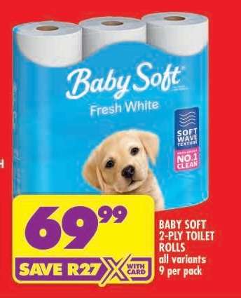 Baby Soft 2-Ply Toilet Rolls