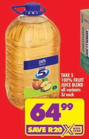 TAKE 5 100% FRUIT JUICE BLEND