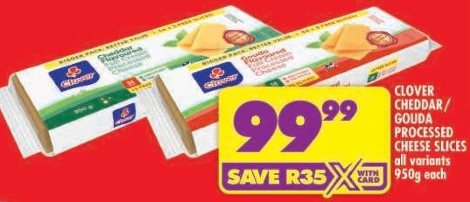 Clover Cheddar/Gouda Processed Cheese Slices
