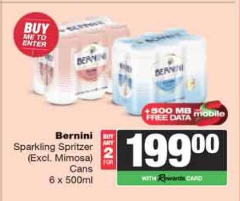 Bernini Sparkling Spritzer (Excl. Mimosa)