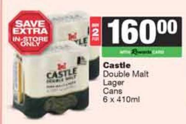 Castle Double Malt Lager Cans
