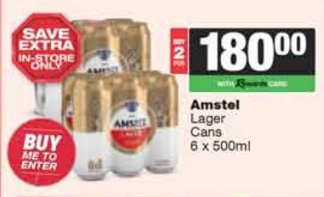 AMSTEL LAGER CANS
