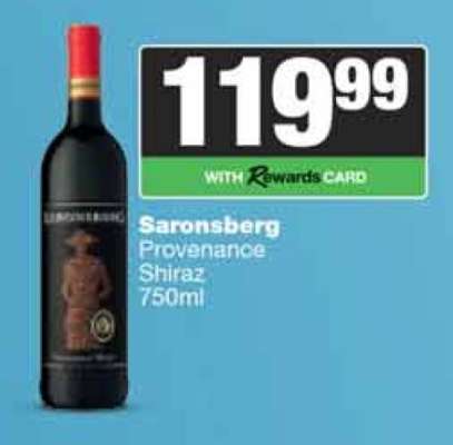 Saronsberg Provenance Shiraz 750ml
