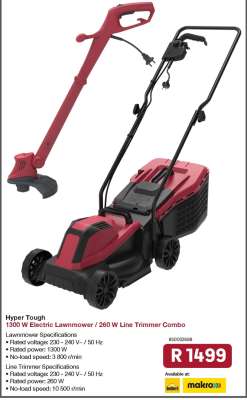 Hyper Tough 1300 W Electric Lawnmower / 260 W Line Trimmer Combo