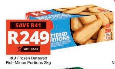 I&J Frozen Battered Fish Mince Portions 2kg