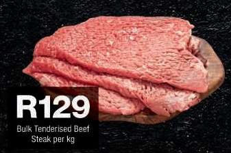 Bulk Tenderised Beef Steak
