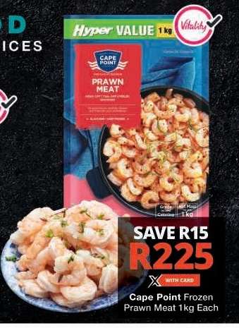 Cape Point Frozen Prawn Meat 1kg