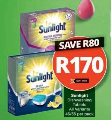 Sunlight Dishwashing Tablets