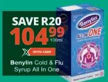 Benylin Cold & Flu Syrup All In One