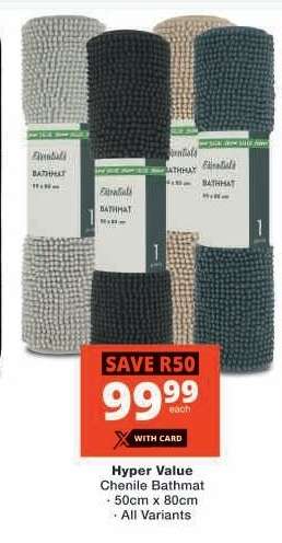 Hyper Value Chenille Bathmat