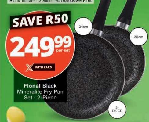 Flonal Black Mineralite Fry Pan Set
