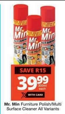 Mr. Min Furniture Polish/Multi Surface Cleaner