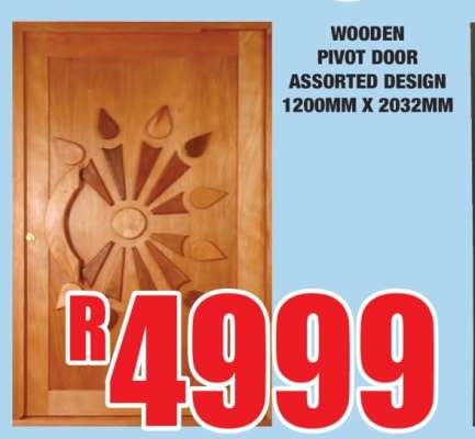 WOODEN PIVOT DOOR ASSORTED DESIGN 1200MM X 2032MM