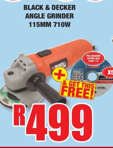 BLACK & DECKER ANGLE GRINDER 115MM 710W