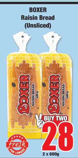 BOXER Raisin Bread (Unsliced)
