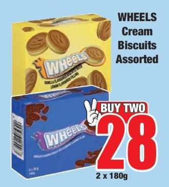 WHEELS Cream Biscuits Assorted