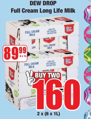 DEW DROP Full Cream Long Life Milk