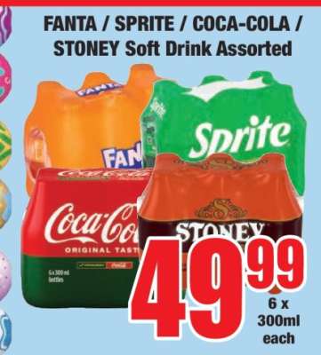 FANTA / SPRITE / COCA-COLA / STONEY Soft Drink Assorted