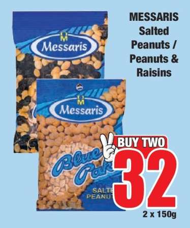 MESSARIS Salted Peanuts / Peanuts & Raisins