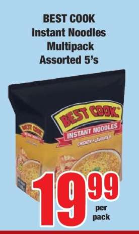 BEST COOK Instant Noodles Multipack Assorted 5's