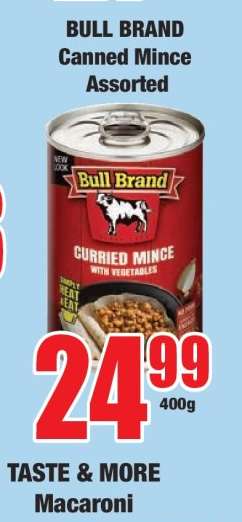 BULL BRAND Canned Mince Assorted