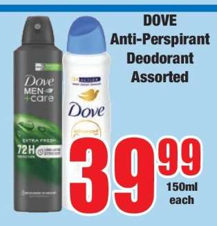DOVE Anti-Perspirant Deodorant Assorted