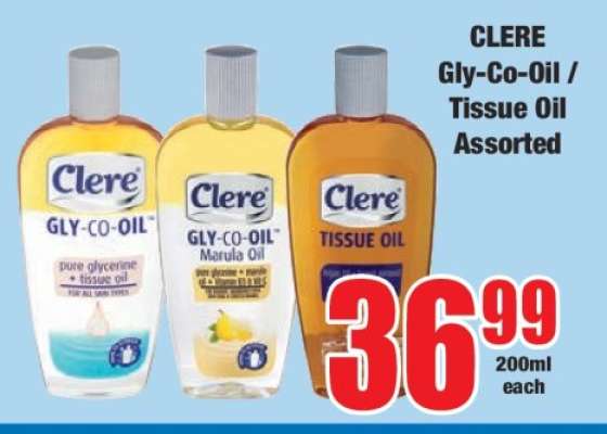 CLERE Gly-Co-Oil / Tissue Oil Assorted