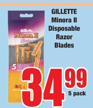 GILLETTE Minora II Disposable Razor Blades