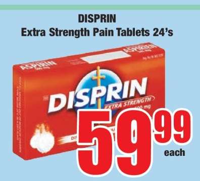 DISPRIN Extra Strength Pain Tablets 24's