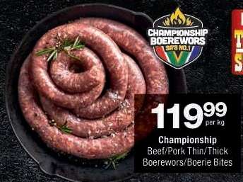 CHAMPIONSHIP BOEREWORS