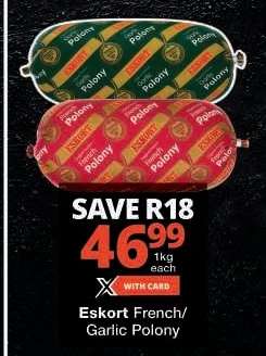 Eskort French/Garlic Polony