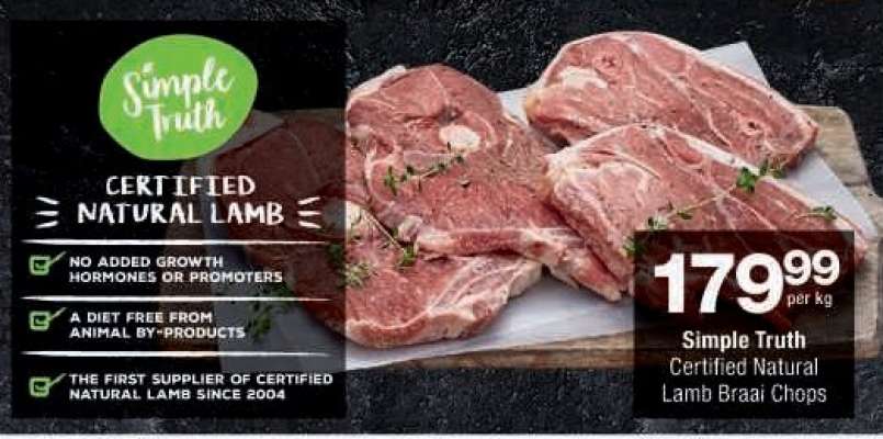 Simple Truth Certified Natural Lamb Braai Chops