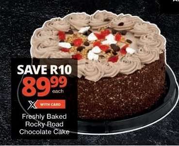 Freshly Baked Rocky Road Chocolate Cake