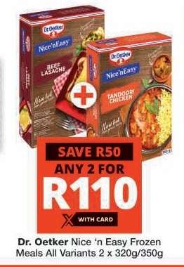 Dr. Oetker Nice ‘n Easy Frozen Meals