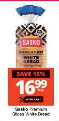 Sasko Premium Slices White Bread