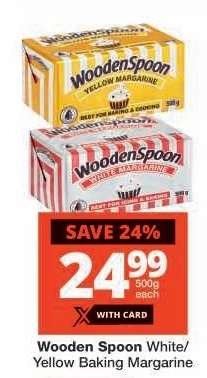Wooden Spoon White/Yellow Baking Margarine