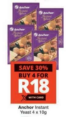 Anchor Instant Yeast 4 x 10g