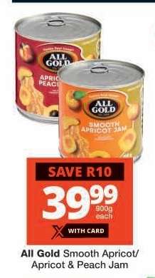 ALL GOLD SMOOTH APRICOT/APRICOT & PEACH JAM